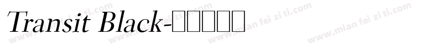 Transit Black字体转换